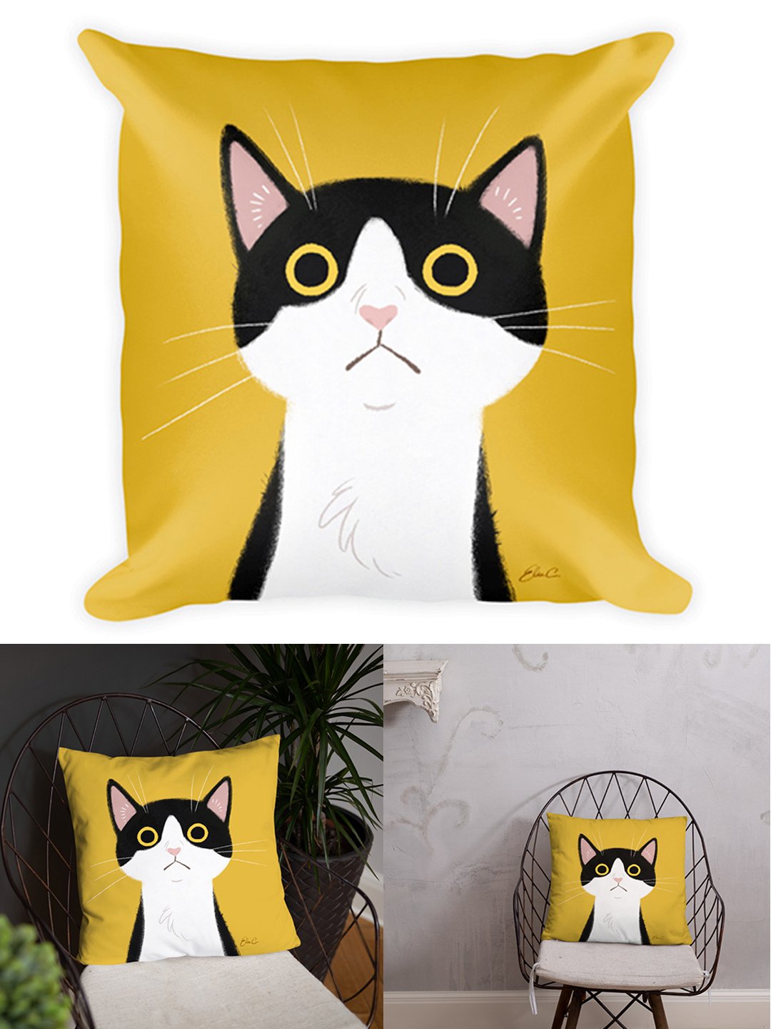 Cat pillow cushion best sale